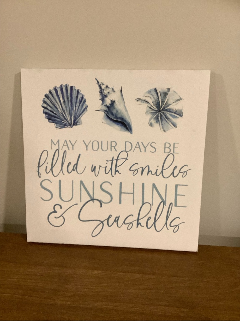 Sunshine & Seashells Wall Art Canvas - 11x11
